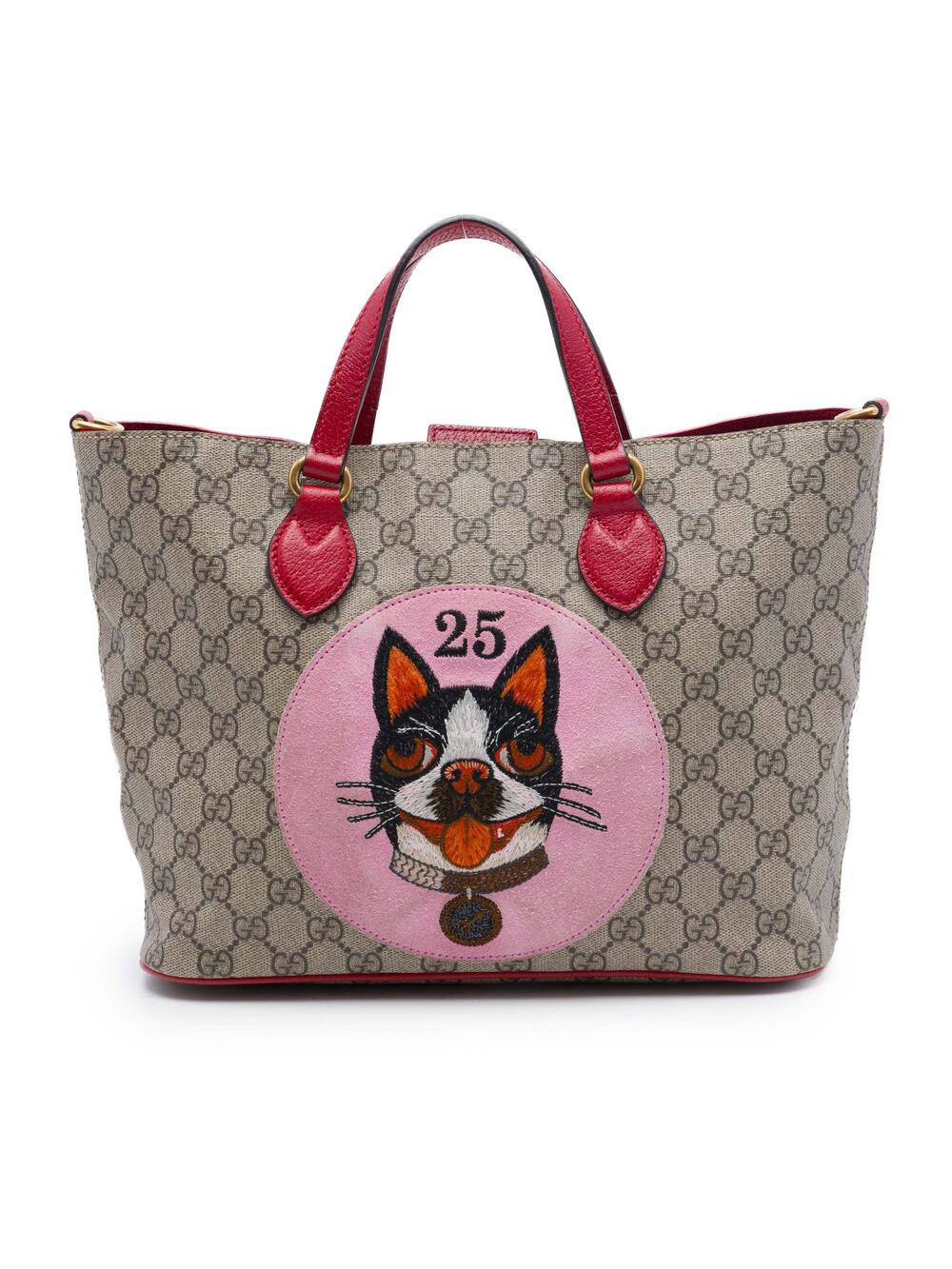 Gucci Convertible Soft Tote Gg Coated #376439G91B